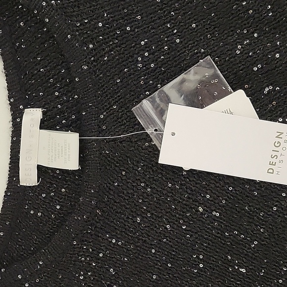 Design History oversize black sweater with sequins women's size small. New - Picture 2 of 4